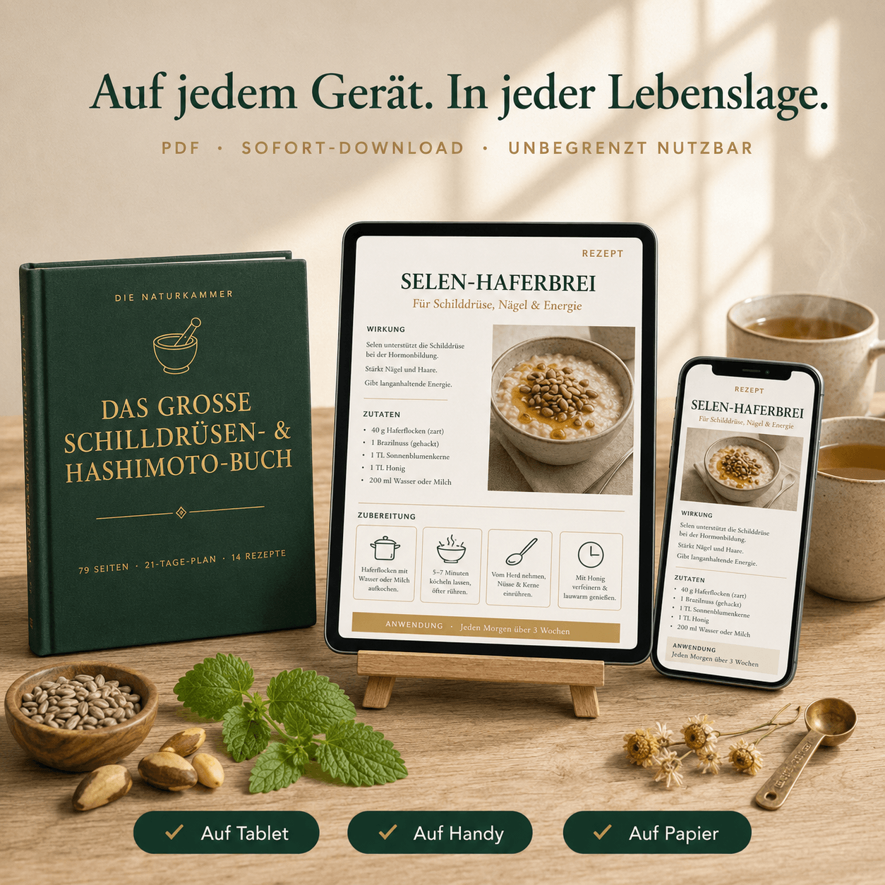 Übersicht der Inhalte des großen Schilddrüsen- & Hashimoto-Buchs