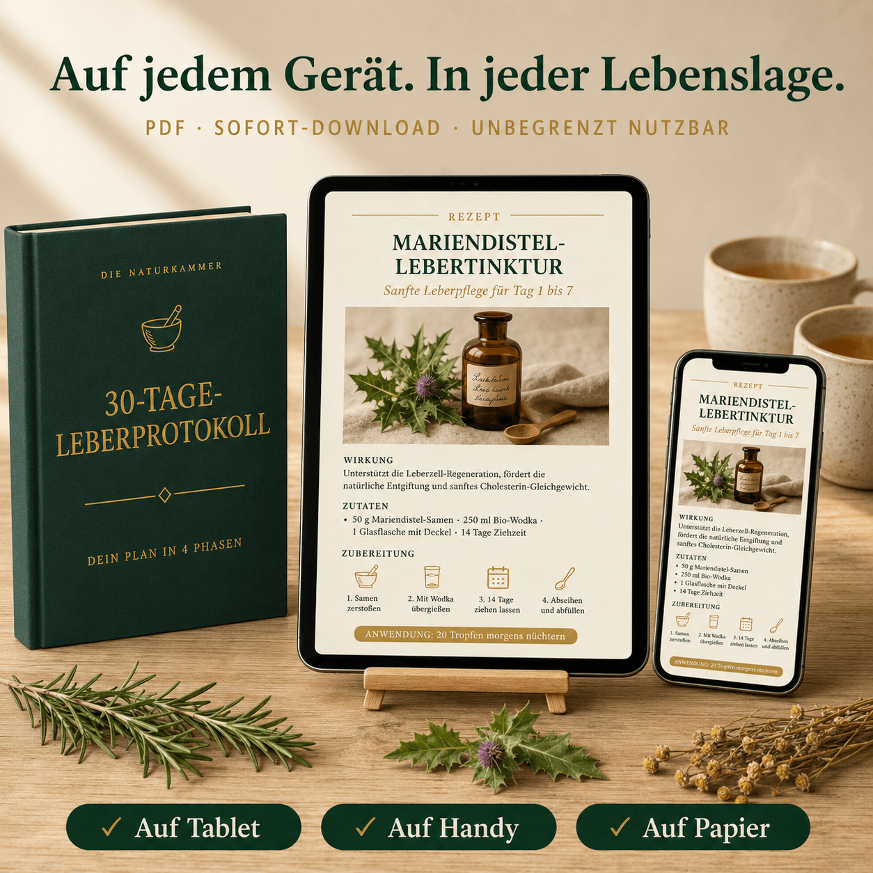Übersicht der Inhalte des 30-Tage Leber-Protokolls